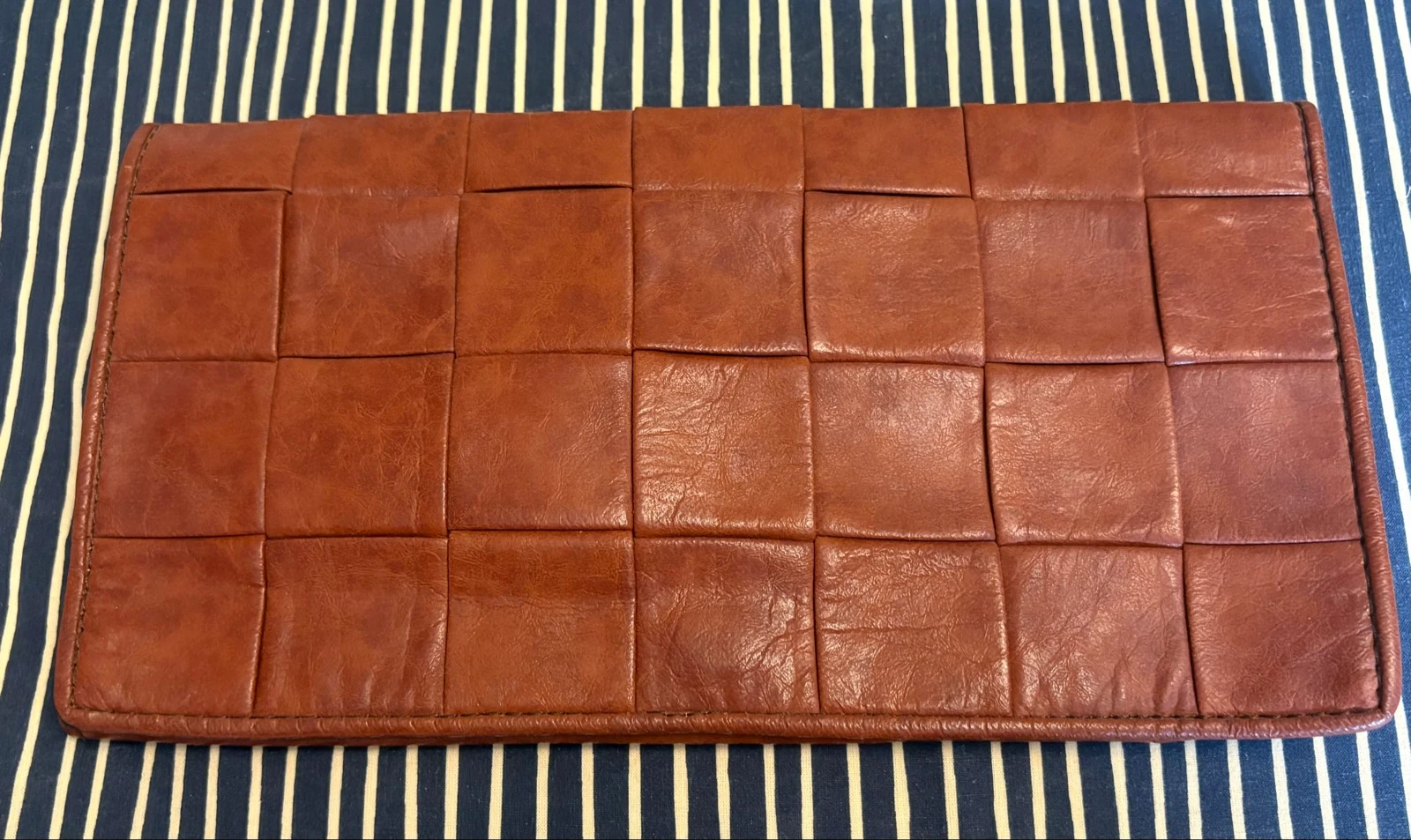 Pochette similicuir marron